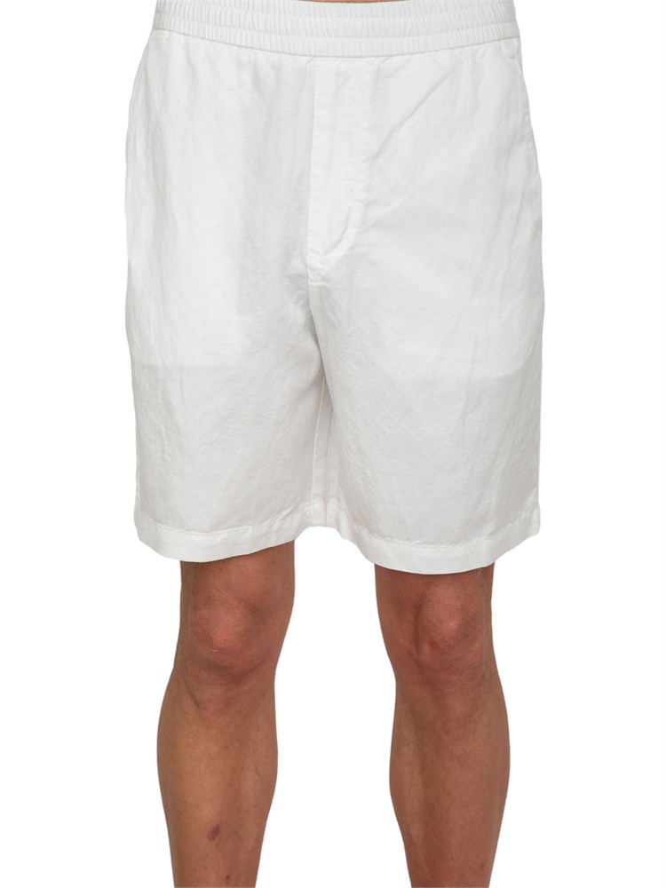 ARMANI EXCHANGE Bermuda A.X. bianco in misto lino