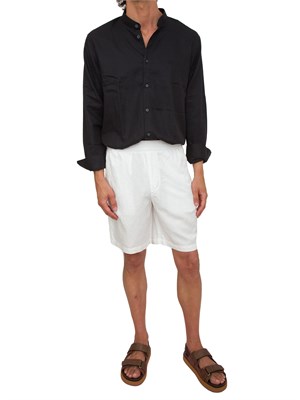 ARMANI EXCHANGE Bermuda A.X. bianco in misto lino in UOMO