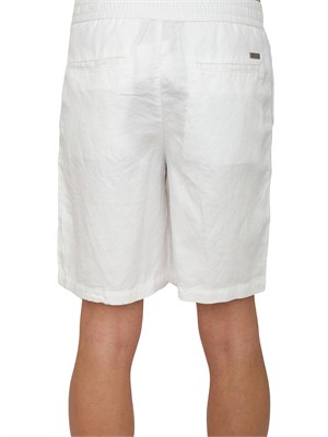 ARMANI EXCHANGE Bermuda A.X. bianco in misto lino in UOMO