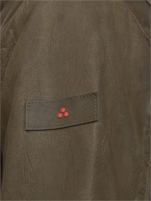 Giubbino pelle verde Peuterey modello biker in UOMO