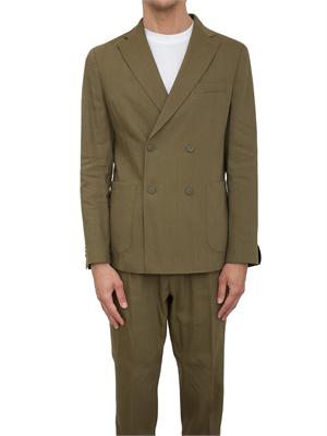 Giacca Boss Doppiopetto in lino verde in UOMO