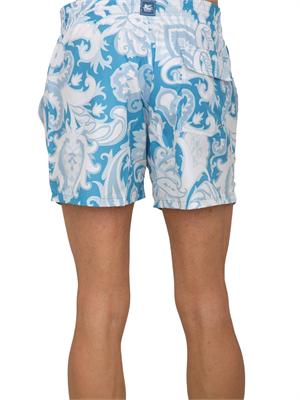 Costume a pantaloncino Etro uomo con stampa Paisley azzurra in UOMO