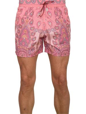 Costume a pantaloncino Etro uomo con stampa Paisley all over rosa in UOMO