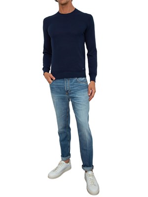 LIU JO Maglia Liu-Jo blu in crèpe di cotone in UOMO
