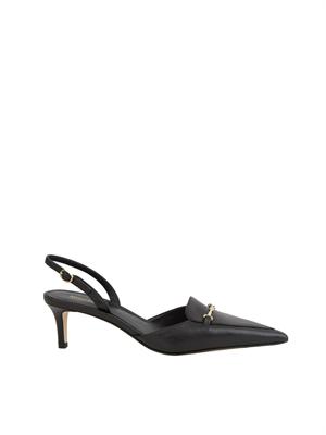 Décolleté Michael Michael Kors Lena slingback in pelle nera in DONNA