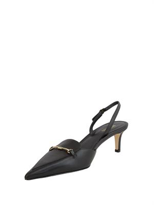 Décolleté Michael Michael Kors Lena slingback in pelle nera in DONNA