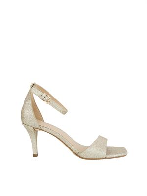 Sandalo oro Michael Michael Kors Jaida in pelle in DONNA