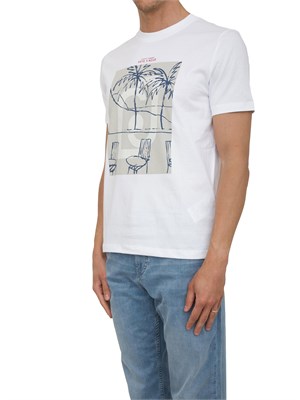 LIU JO T-shirt Liu-jo bianco con stampa Cote d'Azur in UOMO