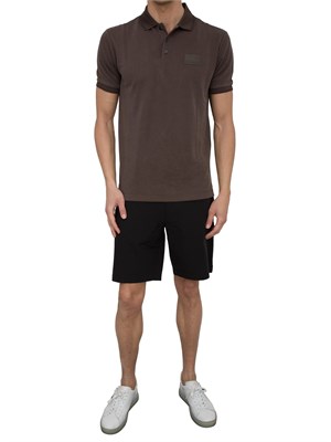 EA7 EMPORIO ARMANI Polo Ea7 Lux Identity in misto modal marrone in UOMO