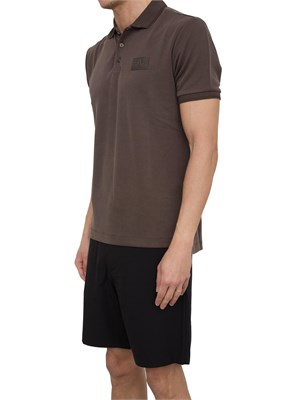 EA7 EMPORIO ARMANI Polo Ea7 Lux Identity in misto modal marrone in UOMO
