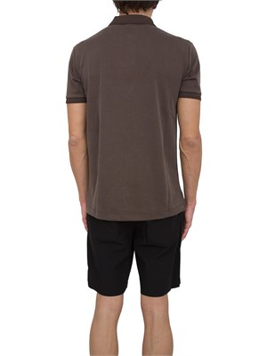 EA7 EMPORIO ARMANI Polo Ea7 Lux Identity in misto modal marrone in UOMO