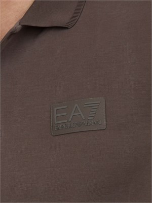 EA7 EMPORIO ARMANI Polo Ea7 Lux Identity in misto modal marrone in UOMO