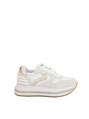 Sneakers bianche Voile Blanche in suede e tessuto tecnico in DONNA