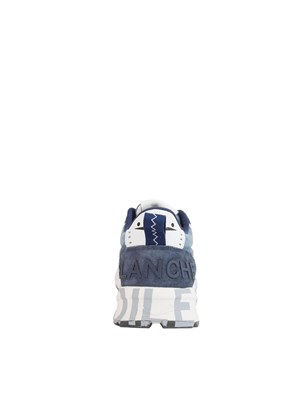 Sneaker blu Voile Blanche in suede e tessuto in UOMO