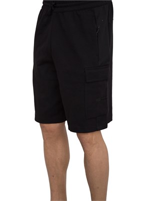 EA7 EMPORIO ARMANI Bermuda cargo EA7 in misto cotone nero in UOMO