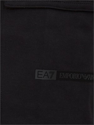 EA7 EMPORIO ARMANI Bermuda cargo EA7 in misto cotone nero in UOMO