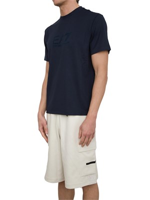 EA7 EMPORIO ARMANI T-shirt EA7 Lux Identity in jersey di misto modal blu in UOMO