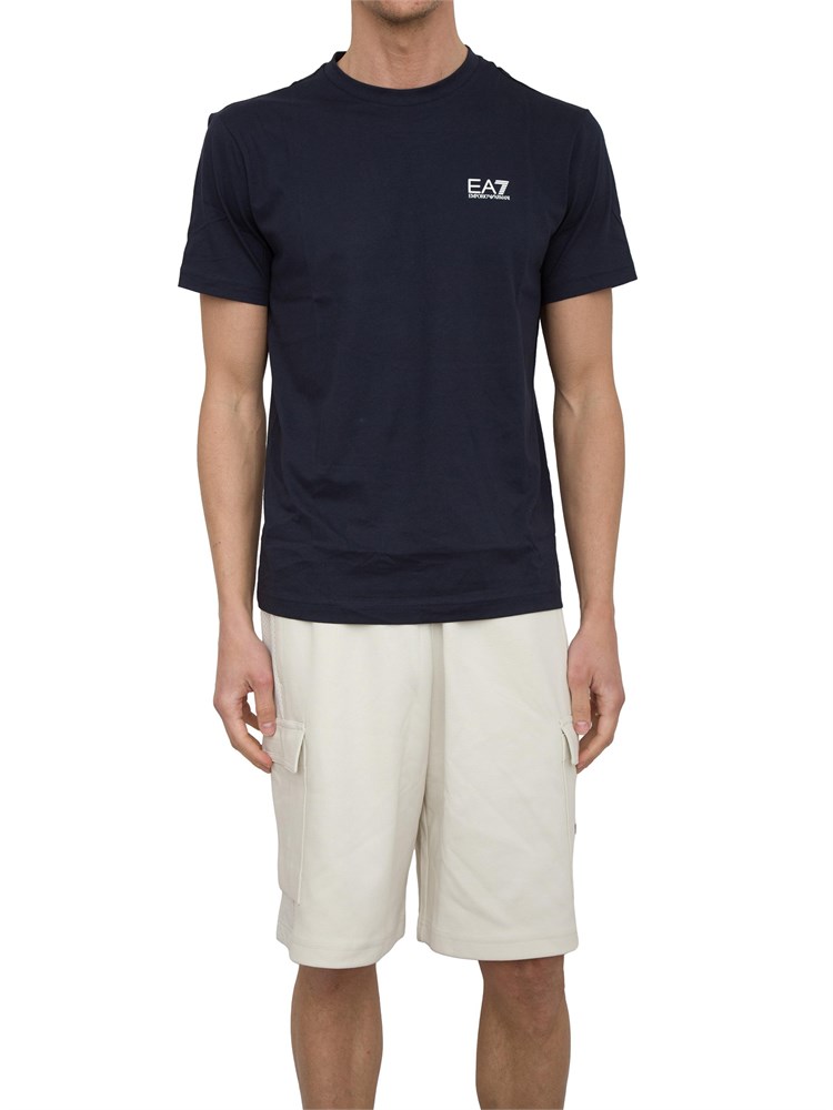 EA7 EMPORIO ARMANI T-shirt EA7 Core Identity in cotone Pima blu