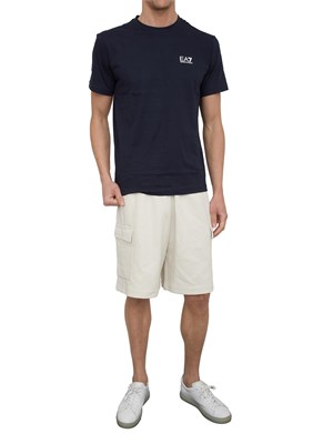 EA7 EMPORIO ARMANI T-shirt EA7 Core Identity in cotone Pima blu in UOMO