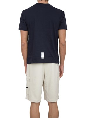 EA7 EMPORIO ARMANI T-shirt EA7 Core Identity in cotone Pima blu in UOMO