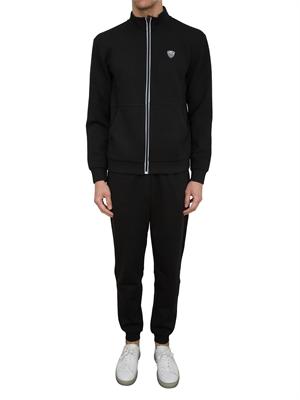 EA7 EMPORIO ARMANI Tuta sportiva Ea7 in misto viscosa con felpa full zip e pantaloni nero in UOMO