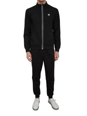 EA7 EMPORIO ARMANI Tuta sportiva Ea7 in misto viscosa con felpa full zip e pantaloni nero in UOMO