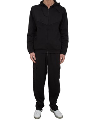 EA7 EMPORIO ARMANI Pantaloni cargo EA7 in misto cotone nero in UOMO