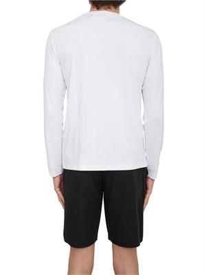 EA7 EMPORIO ARMANI T-shirt Ea7 a maniche lunghe in jersey stretch bianco in UOMO