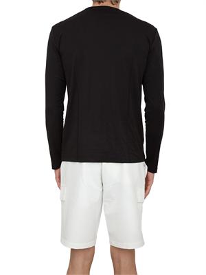 EA7 EMPORIO ARMANI T-shirt Ea7 a maniche lunghe in jersey stretch nero in UOMO