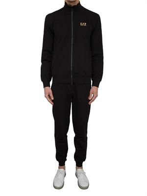 EA7 EMPORIO ARMANI Tuta Ea7 Core Identity in cotone nero in UOMO