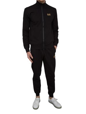 EA7 EMPORIO ARMANI Tuta Ea7 Core Identity in cotone nero in UOMO
