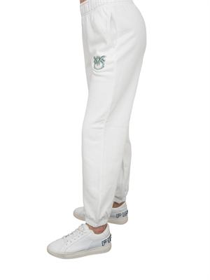 Pantalone tuta bianco Pinko con gioiello Love Birds in DONNA