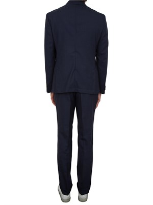 Abito Boss in lana vergine mélange blu con elasticità naturale in UOMO