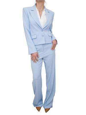 Pantaloni palazzo Patrizia Pepe in crêpe celeste in DONNA