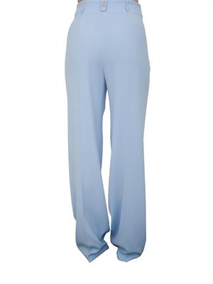 Pantaloni palazzo Patrizia Pepe in crêpe celeste in DONNA