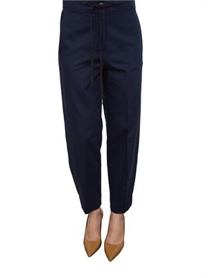Pantaloni blu a sigaretta Patrizia Pepe con coulisse in DONNA