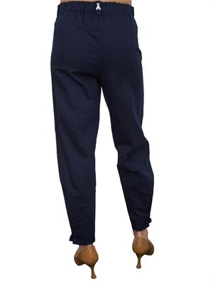 Pantaloni blu a sigaretta Patrizia Pepe con coulisse in DONNA