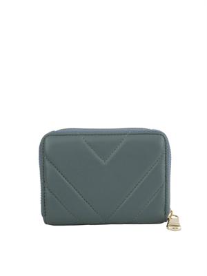 Portafoglio Patrizia Pepe in pelle azzurra con zip in DONNA