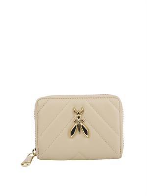Portafoglio beige con zip Patrizia Pepe in DONNA