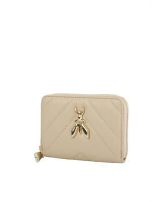 Portafoglio beige con zip Patrizia Pepe in DONNA