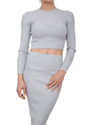 Maglia grigia a costine Patrizia Pepe in DONNA