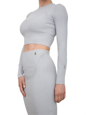 Maglia grigia a costine Patrizia Pepe in DONNA