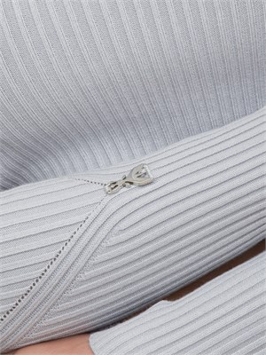 Maglia grigia a costine Patrizia Pepe in DONNA