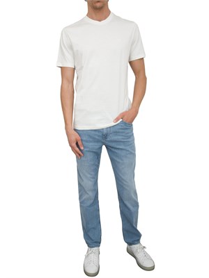LIU JO T-shirt girocollo Liu-jo avorio con logo in UOMO
