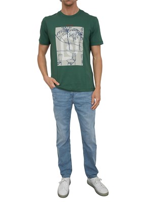 LIU JO T-shirt Liu-jo verde con stampa Cote d'Azur in UOMO