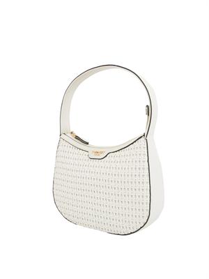 TWIN-SET Borsa hobo bianca Twinset lavorazione intrecciata in DONNA