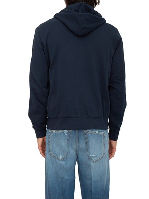 Felpa Sun68 hoodie in cotone blu navy in UOMO