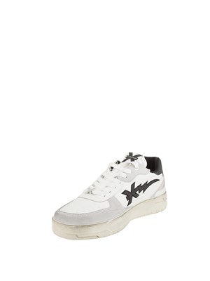 Sneaker uomo Richmond X in pelle bianca con inserti neri in UOMO