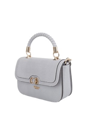 Borsa a tracolla Guess Jeans in similpelle grigia effetto coccodrillo in DONNA