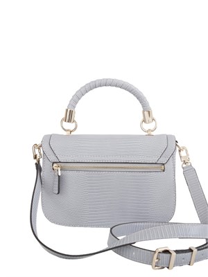 Borsa a tracolla Guess Jeans in similpelle grigia effetto coccodrillo in DONNA